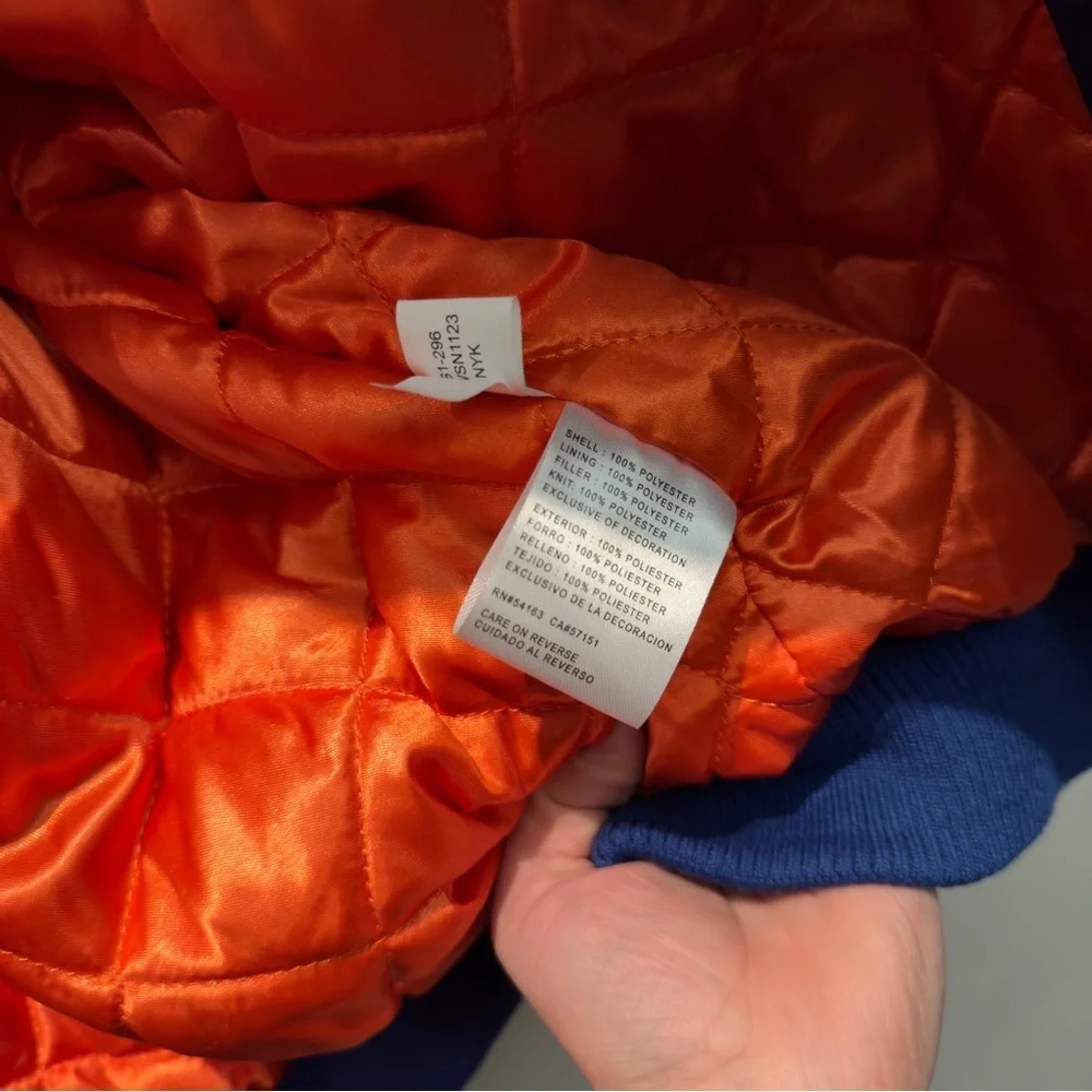Starter New York Knicks 75th Anniversary Color Block Satin Varsity Jacket M - Picture 9 of 10